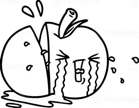 cartoon apple crying icon 40881400 PNG