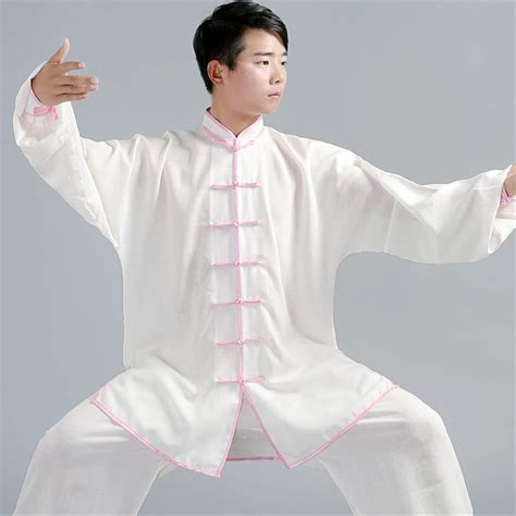 Spring Summer Short Sleeve Hand Embroidery Unisex Tai Chi Uniform