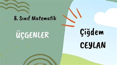 8 Sınıf Matematik Üçgenler YouTube