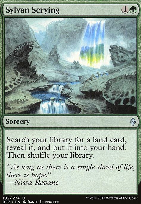 Sylvan Scrying Battle For Zendikar Foil Modern Card Kingdom