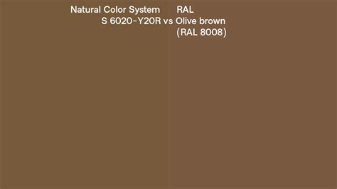 Natural Color System S Y R Vs Ral Olive Brown Ral Side By