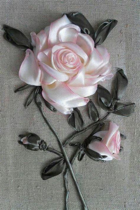 Ribbon Embroidery Diy Lace Ribbon Flowers Diy Roses Ribbon Art