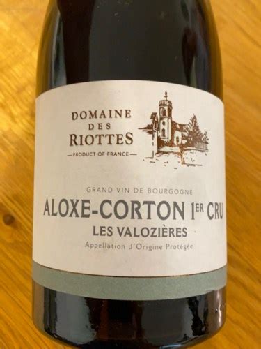 Domaine Des Riottes Aloxe Corton Er Cru Les Valozi Res Vivino France