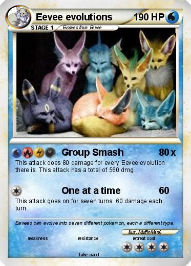 Pokémon Eevee evolutions 12 12 - Group Smash x - My Pokemon Card