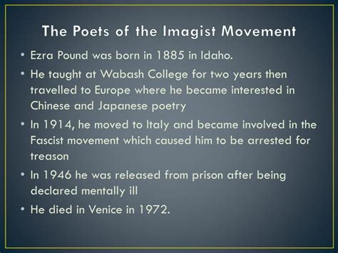 Ppt Imagism And Imagist Poets Powerpoint Presentation Free Download