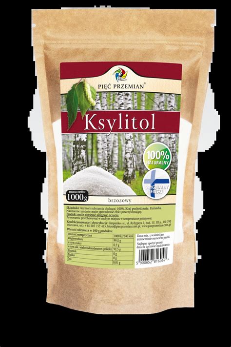 Ksylitol Cukier Brzozowy 1kg Fiński Pięć Przemian PyszneEko pl