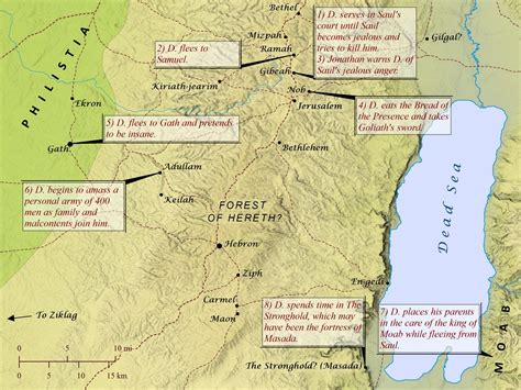 David Flees From Saul Bible Mapper Blog