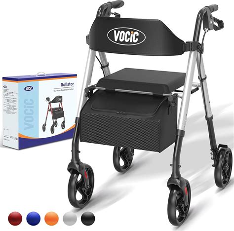 Vocic Rollator Faltbar Und Leicht Mit Sitz Rollatoren Schmal F R