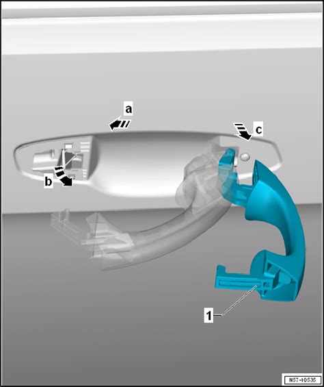 Volkswagen Golf Service And Repair Manual Removing And Installing Door Handle Door Components