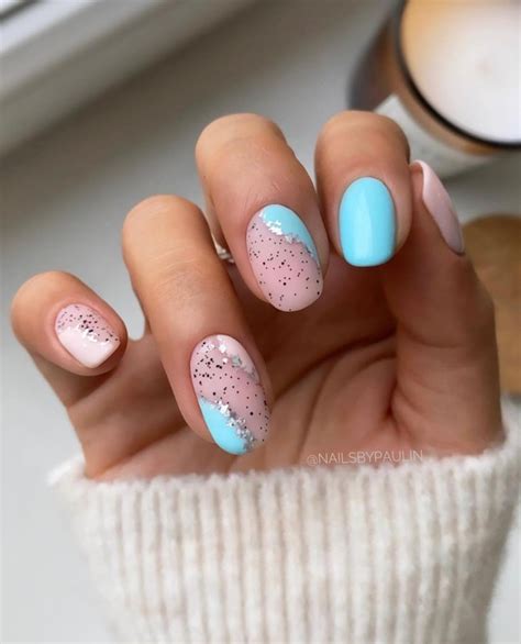 Easter Nail Art Design Speckled Easter Egg Nails And White Nails