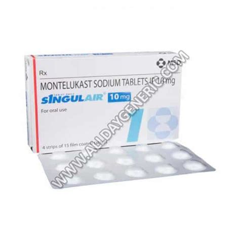 Singulair 10 Mg Tablets For Asthma And Allergies Montelukast 10 Mg Online