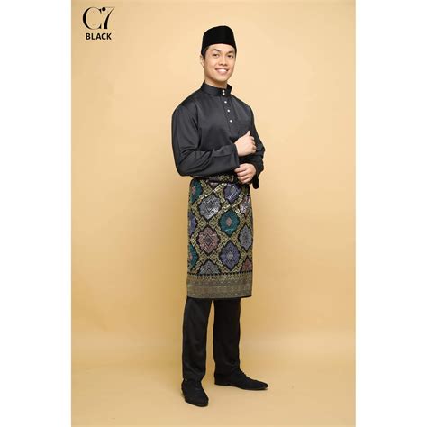 Baju Melayu The Adam Exclusive Traditional Sampin Butang Shopee