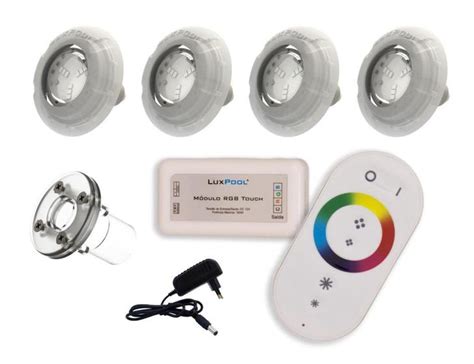 Kit Leds Rgb Piscina Controle Fonte Nicho Vinil Luxpool