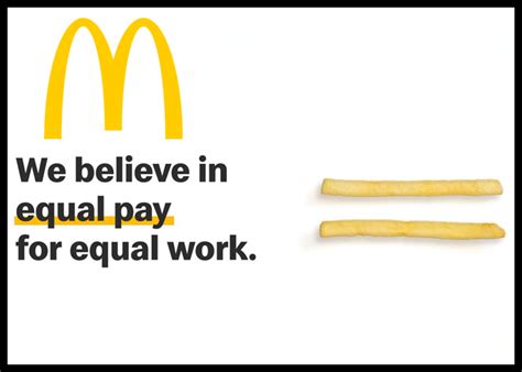 Mcdonalds Says Equal Pay For Women Is Only A Beginning