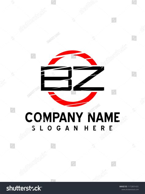 B Z Initial Logo With Circle Template Vector Royalty Free Stock