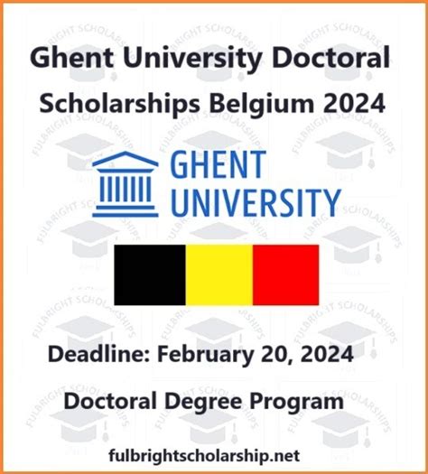 Ghent University Doctoral Scholarships 2024 2025 In Belgium