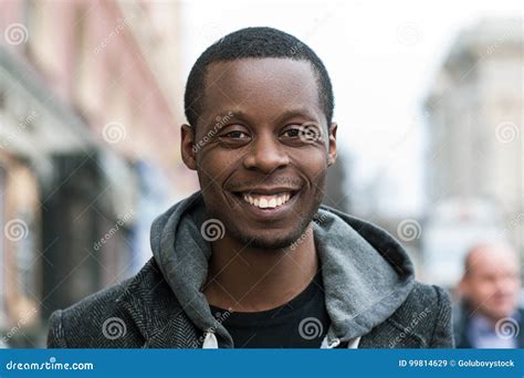 Happy African American Man Positive Emotion Stock Image Image Of