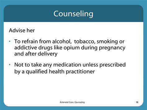 Ppt Antenatal Care Counseling Powerpoint Presentation Free Download Id9107252