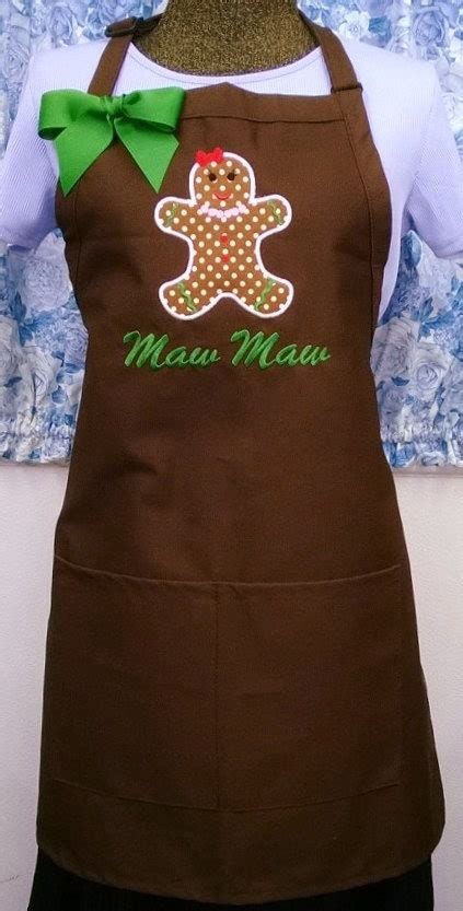 Personalized Apron Gingerbread Girl Apron Baking Apron Etsy