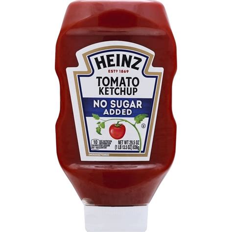 Heinz No Sugar Added Tomato Ketchup 29 5 Oz Instacart