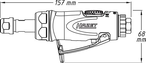 HAZET Ponceuse à tige droite 9032N 1 9032N 1