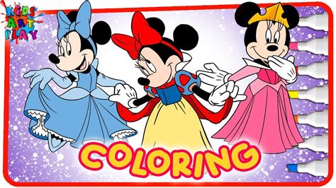 Disney Minnie Mouse Coloring Book Compilation Page Snow White