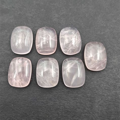 Natürlich Rose Quarz Kissen Cabochon Loser Stein Menge 8 Stück 13 18 MM