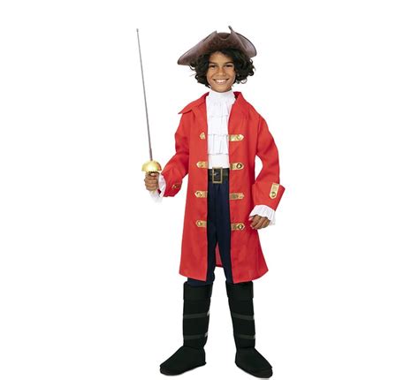 Déguisement de capitaine pirate rouge avec ceinture pour garçon