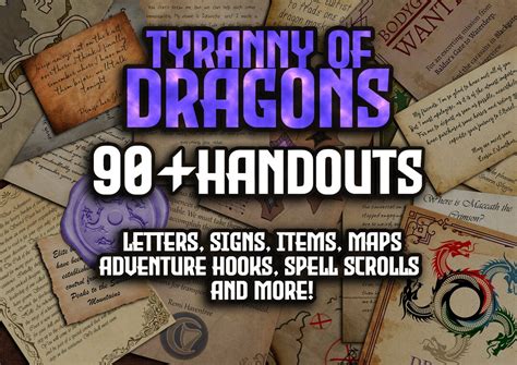 Tyranny Of Dragons 90 Dandd Handouts And Assets Bundle Dnd Dungeons And