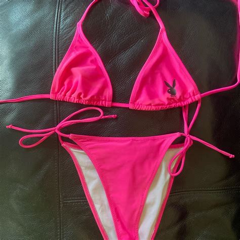 Missguided Pink Playboy Bikini Limited Edition Depop