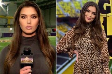 Aileen Hnatiuk looks sensational in glam outfit as NFL reporter is called 'hottest person in ...