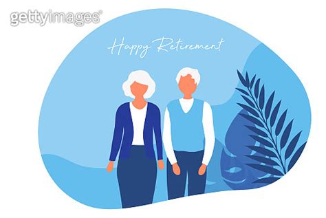 Happy Retirement Concept Elderly Grandfather And Grandmother Couple