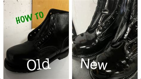 How To Polish Military Boots Youtube