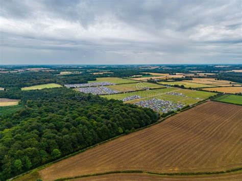 Aerial View Over Leeds Festival In Bramham Park Stock Photo Image Of