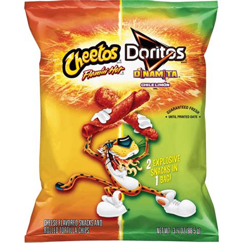 Cheetos Doritos Dinamita Cheese Flavored Snacks And Rolled Tortilla