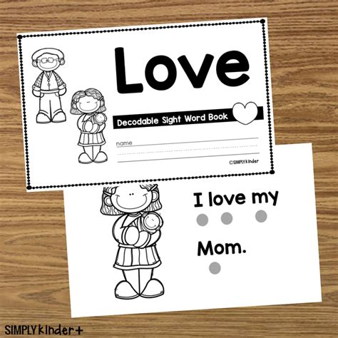 Love Sight Word Book Activities Simply Kinder Plus