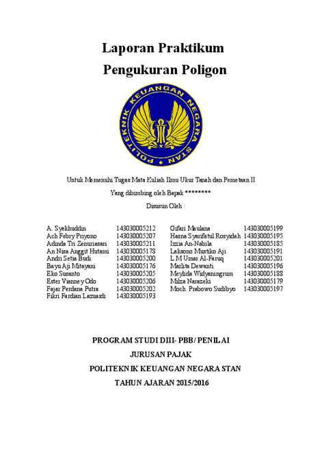 (DOC) Laporan Praktikum Pengukuran Poligon