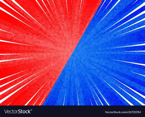 Abstract sun burst contrast red blue colors Vector Image