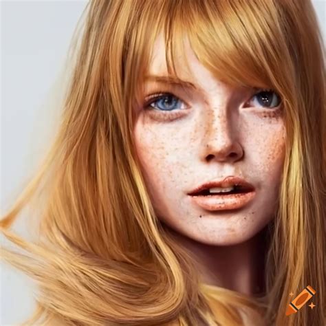Strawberry Blonde Hair Green Eyes Freckles