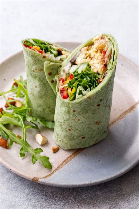 Curried Chicken Chickpea And Arugula Wraps Love And Olive Oil