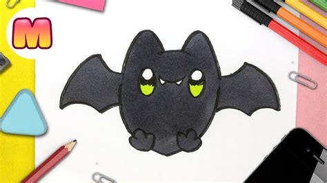 COMO DIBUJAR UN MURCIELAGO KAWAII Fácil y paso a paso Como dibujar