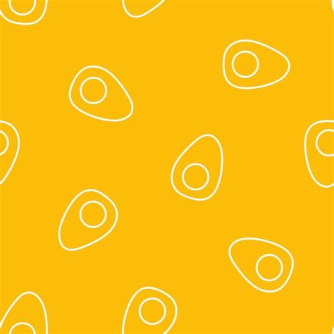 Premium Vector Yellow Seamless Pattern With White Outline Boiled Egg