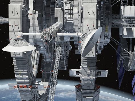 Sci Fi Space Station 3d Model Cgtrader