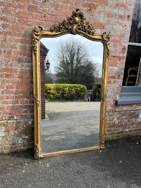 An Exceptional Large Antique French 19th Century Carved Wood Gesso