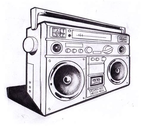 tatovering_ghettoblaster | Boombox drawing, Graffiti drawing, Retro tattoos