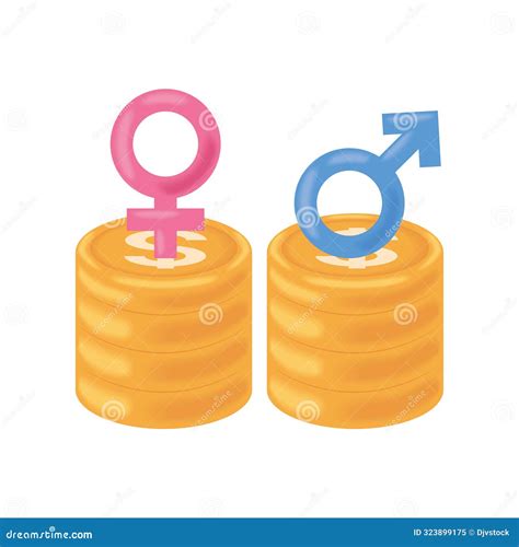 Gender Gap And Inequality In Salary Stock Illustration Illustration