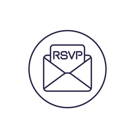 Rsvp Icon Line Vector Design 1919609 Vector Art At Vecteezy