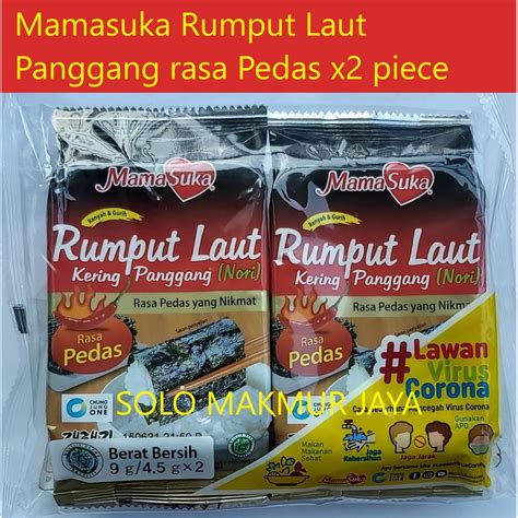 Jual Mamasuka Rumput Laut Panggang Nori Rasa Pedas Isi Indonesia