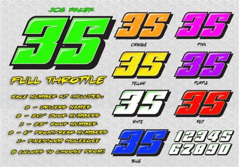 Racing Numbers