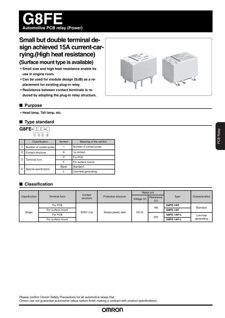 Datasheet Omron